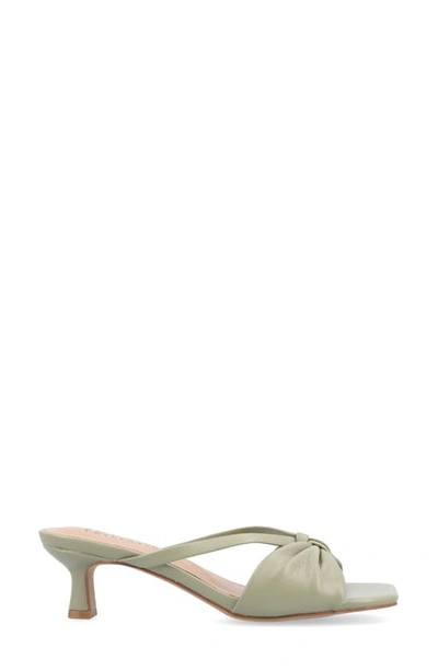 Journee Collection Women's Starling Kitten Heel Slip On Sandals In Sage