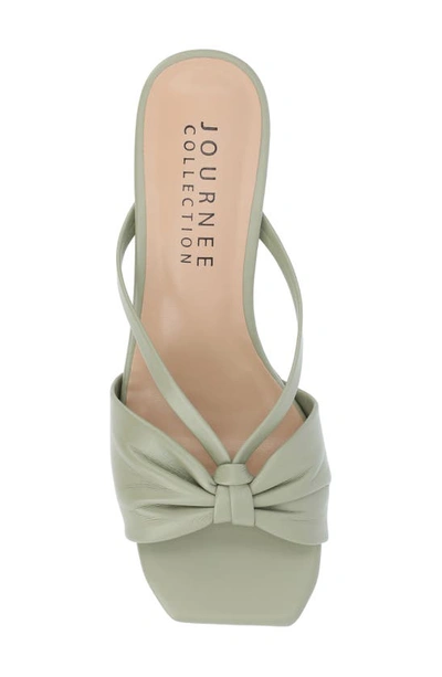 Journee Collection Women's Starling Kitten Heel Slip On Sandals In Sage