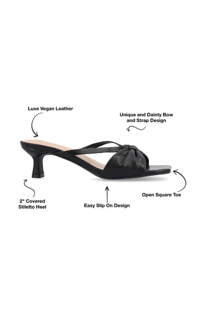 Shop Journee Collection Starling Kitten Heel Sandal In Solid Black