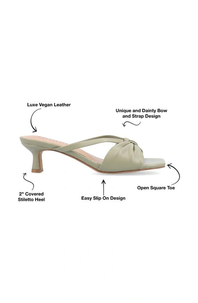 Journee Collection Women's Starling Kitten Heel Slip On Sandals In Sage