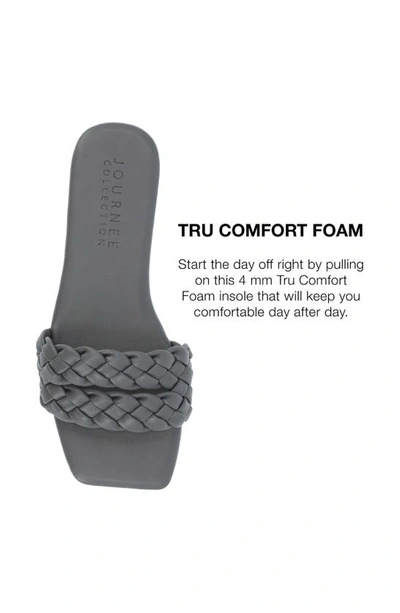 Journee Collection Women's Sawyerr Wide Width Braided Square Toe Sandals In Grey