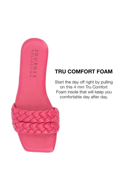 Journee Collection Women's Sawyerr Wide Width Braided Square Toe Sandals In Pink