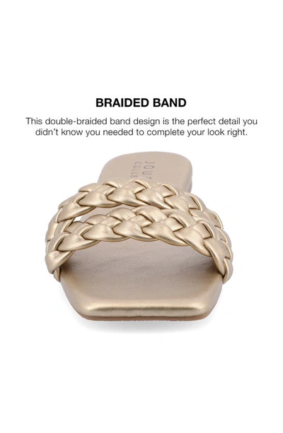 Journee Collection Womens Sawyerr Slide Sandals In Gold