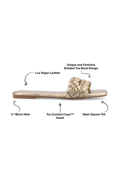 Journee Collection Womens Sawyerr Slide Sandals In Gold