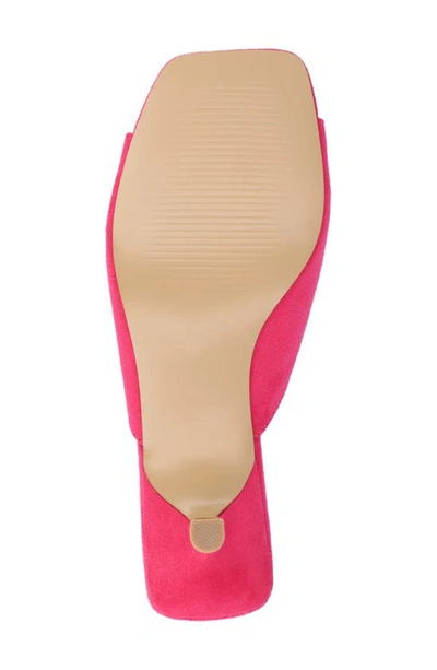 Journee Collection Womens Medium And Wide Width Larna Slip On Kitten Heel Open Toe Pumps In Fuchsia