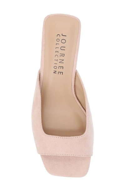 Journee Collection Womens Medium And Wide Width Larna Slip On Kitten Heel Open Toe Pumps In Pink