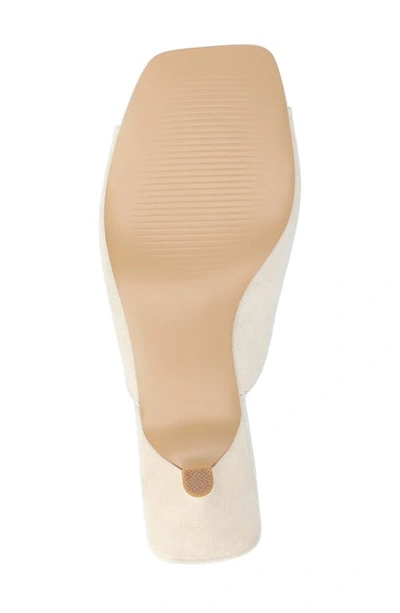 Journee Collection Womens Medium And Wide Width Larna Slip On Kitten Heel Open Toe Pumps In Bone