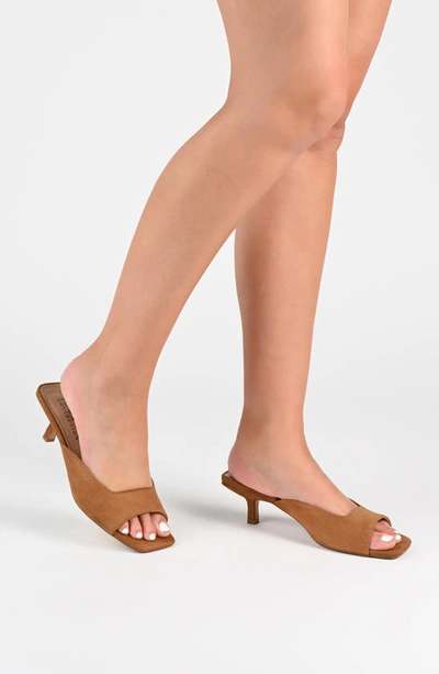 Shop Journee Collection Larna Heeled Sandal In Pink