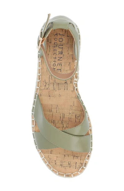 Shop Journee Collection Lyddia Ankle Strap Espadrille Sandal In Green
