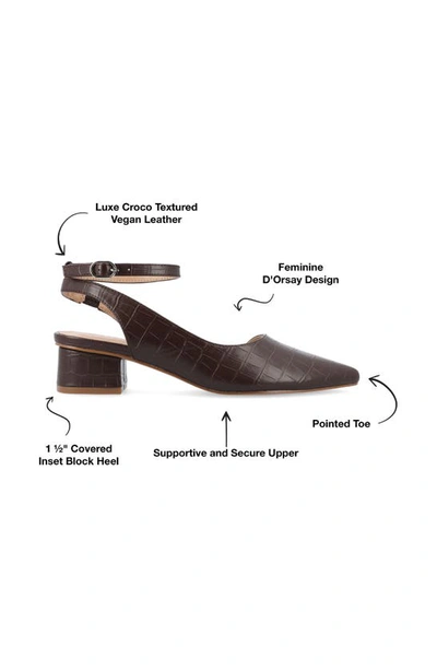 Journee Collection Women's Keefa Wide Width Ankle Strap Flats In Brown