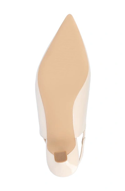 Journee Collection Paulina Slingback Pump In Patent/ Beige
