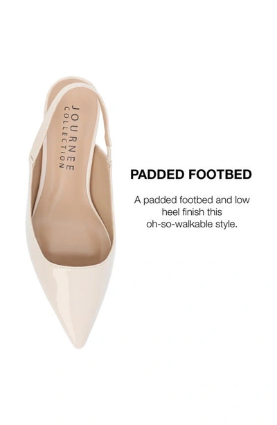 Journee Collection Paulina Slingback Pump In Patent/ Beige