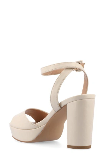 Shop Journee Collection Journee Nairri Platform Sandal In Bone