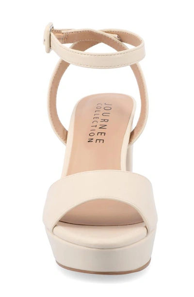 Journee Collection Nairri Platform Sandal In Bone