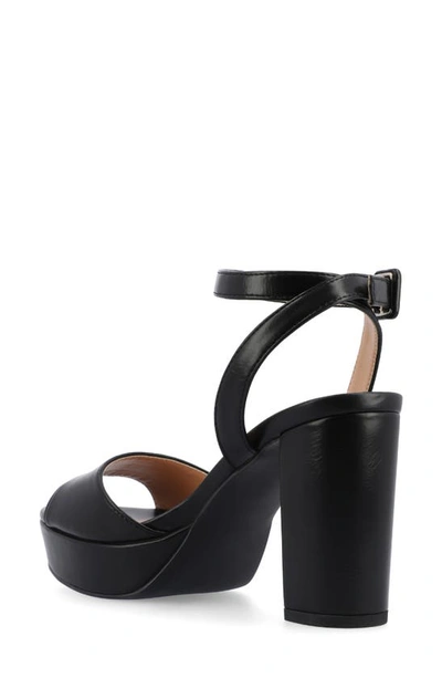 Journee Collection Journee Nairri Platform Sandal In Black Pu