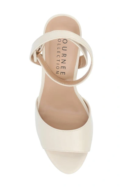 Shop Journee Collection Journee Nairri Platform Sandal In Bone