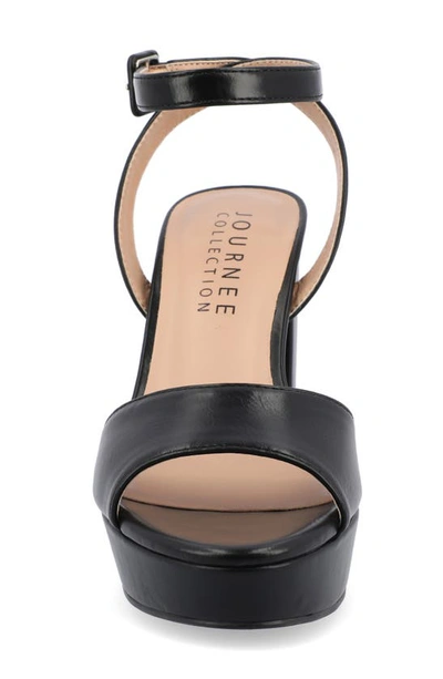 Journee Collection Journee Nairri Platform Sandal In Black Pu