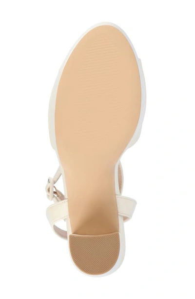 Journee Collection Nairri Platform Sandal In Bone