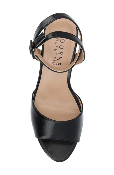 Journee Collection Journee Nairri Platform Sandal In Black Pu