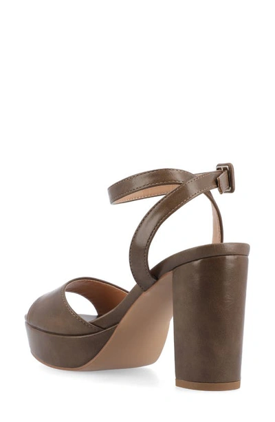 Shop Journee Collection Journee Nairri Platform Sandal In Brown