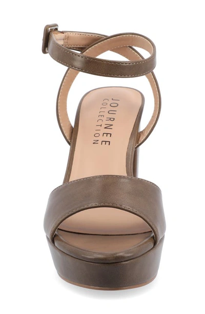 Journee Collection Women's Nairri Wide Width Platform Block Heel Dress Sandals In Brown