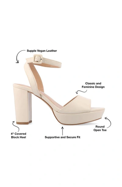 Journee Collection Nairri Platform Sandal In Bone