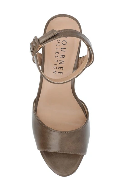 Journee Collection Women's Nairri Wide Width Platform Block Heel Dress Sandals In Brown