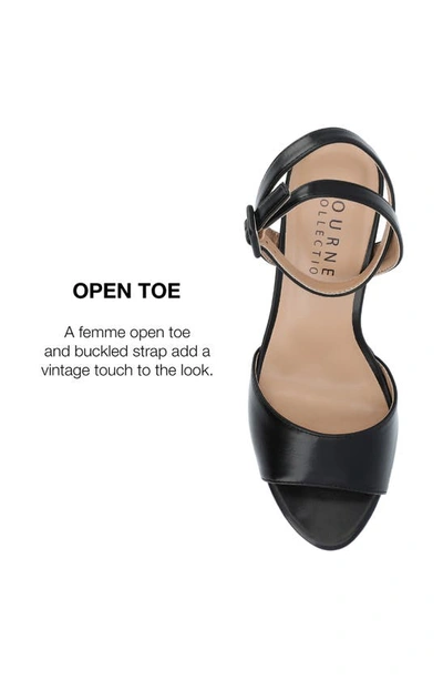 Journee Collection Journee Nairri Platform Sandal In Black Pu