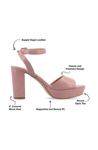 Journee Collection Journee Nairri Platform Sandal In Rose