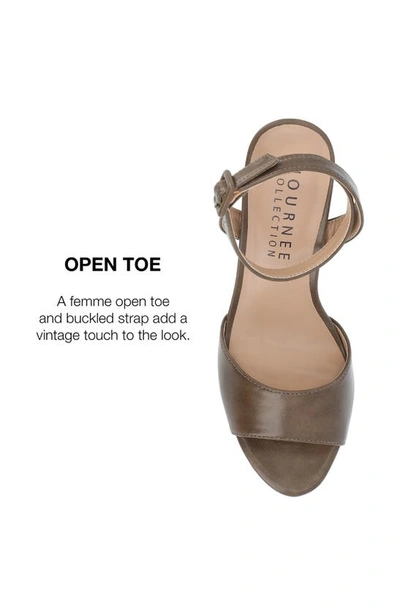 Journee Collection Women's Nairri Wide Width Platform Block Heel Dress Sandals In Brown