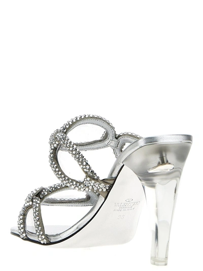 Shop Valentino Chain 1967 Sandals Silver