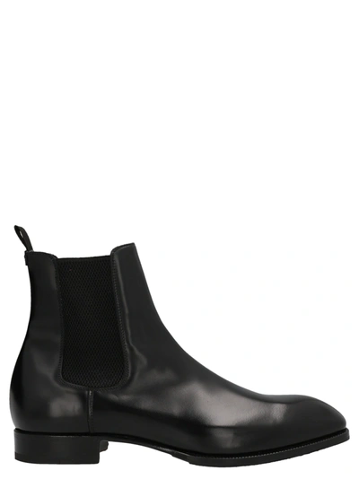 Shop Lidfort Chelsea Leather Boots Boots, Ankle Boots Black