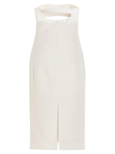 Shop Saint Laurent Cut-out Midi Dress Dresses White