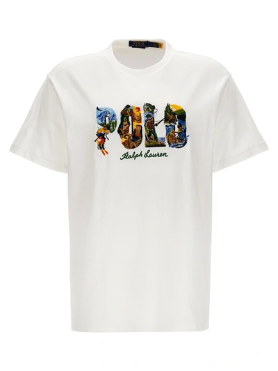 Shop Polo Ralph Lauren Logo Embroidery T-shirt White