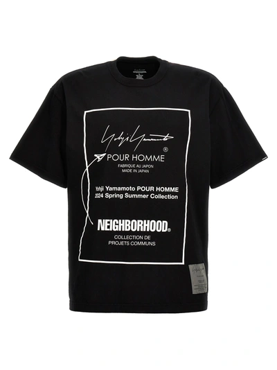 Shop Yohji Yamamoto Neighborhood T-shirt White/black