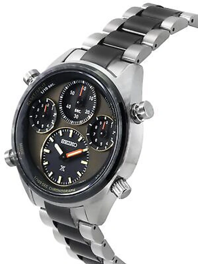 Pre-owned Seiko Prospex Brown Dial Chronograph Solar 100m Men's Watch Sfj005p1