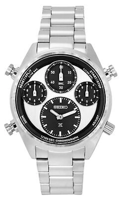 Pre-owned Seiko Prospex White Dial Chronograph Solar 100m Men's Watch Sfj001p1