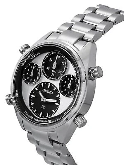 Pre-owned Seiko Prospex White Dial Chronograph Solar 100m Men's Watch Sfj001p1