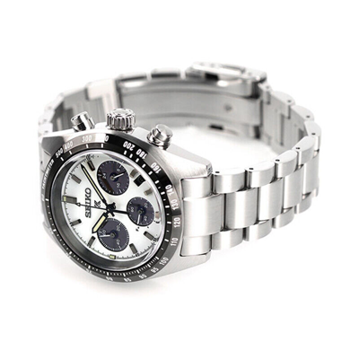 Pre-owned Seiko Prospex Sbdl085 Speedtimer White Dial Solar Chronograph Men Watch Japan