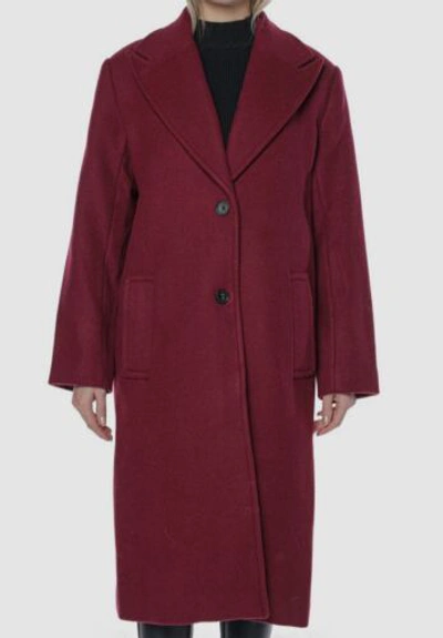 Pre-owned Michael Kors $625  Women's Red Wool Melton Oversized Coat Jacket Size Xl