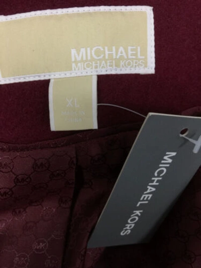 Pre-owned Michael Kors $625  Women's Red Wool Melton Oversized Coat Jacket Size Xl
