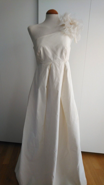 Pre-owned Max Mara Bridal Line Wedding Dress Ivana - Silk Blend- Ivory - Ital 42 & 46 In White