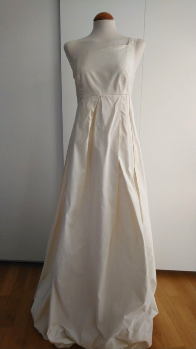 Pre-owned Max Mara Bridal Line Wedding Dress Ivana - Silk Blend- Ivory - Ital 42 & 46 In White