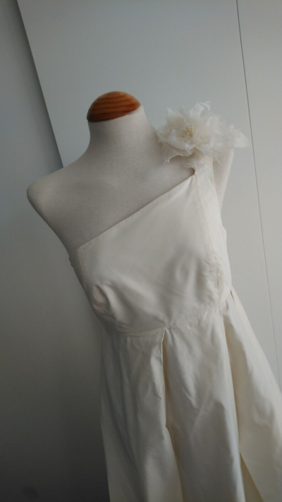 Pre-owned Max Mara Bridal Line Wedding Dress Ivana - Silk Blend- Ivory - Ital 42 & 46 In White