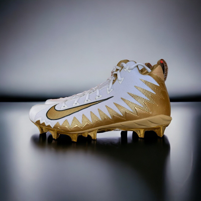 Pre-owned Nike Alpha Menace Pro Mid Promo Football Cleats Size 11-16 White/gold Ci1791-100
