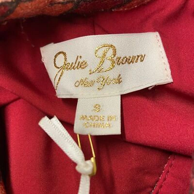 Pre-owned Julie Brown York Button-up Tracy Dress Women's Size S Red Print