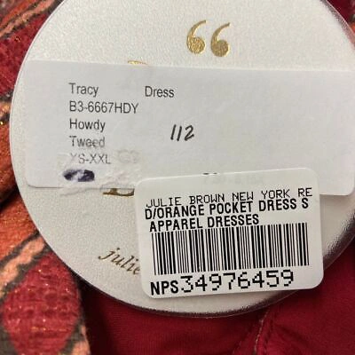 Pre-owned Julie Brown York Button-up Tracy Dress Women's Size S Red Print