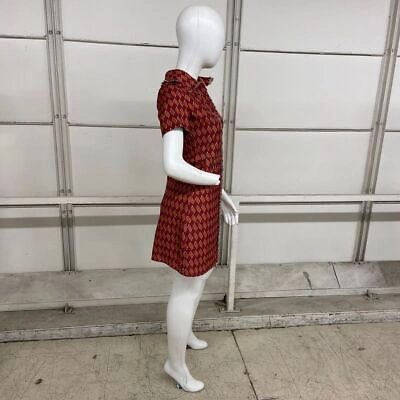 Pre-owned Julie Brown York Button-up Tracy Dress Women's Size S Red Print