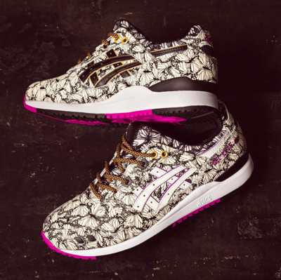 Pre-owned Anna Sui Asics Sports Style Gel-lyteiii Og Atmos 6-8in Cream/orchid Japan In Purple