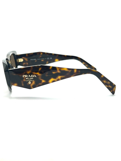Pre-owned Prada Spr 17w 2au-8c1 Brown Authentic Sunglasses 49-20 145